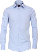 Venti Herren Businesshemd extra langer Arm 69cm uni Modern Fit, helles Mittelblau
