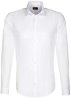 Heren Overhemd Wit Poplin Slim