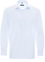 eterna Heren Overhemd Lichtblauw Uni Poplin Classic Kent Modern Fit