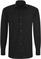 eterna Heren Overhemd Zwart Uni Poplin Classic Kent Modern Fit