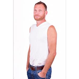 Alan Red Occident Heren Tanktop Wit V-Hals Body Fit-6 Pack