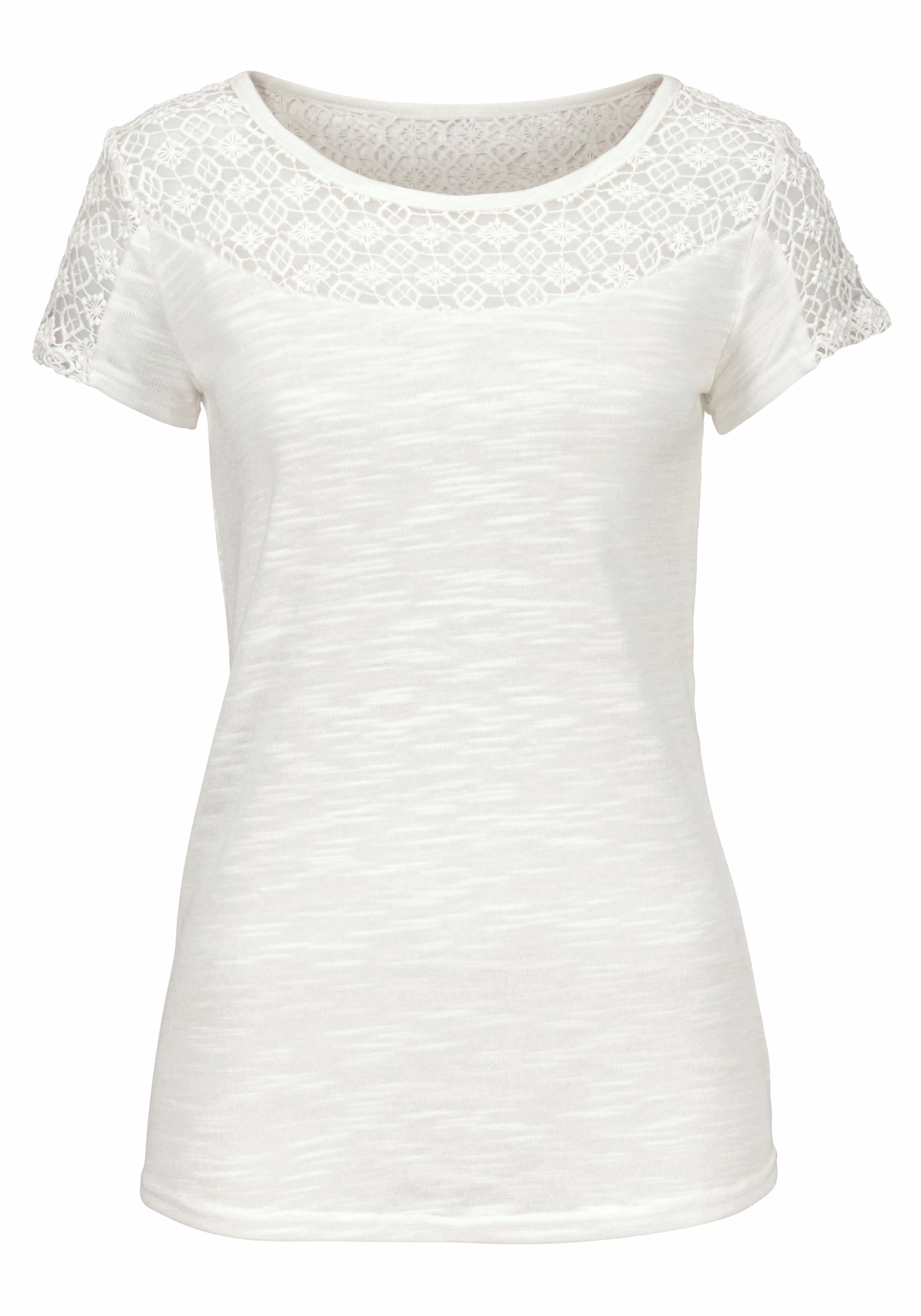 Vivance T-shirt met zachte gehaakte kant