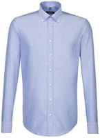 seidensticker Heren Overhemd Lichtblauw Oxford Button-Down Tailored Fit