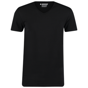 Garage Basic T-shirts 2-pack V-hals Bio Cotton Bodyfit Zwart 