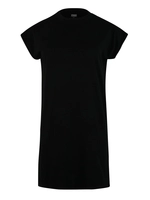 Urban Classics Kleid Damen LADIES TURTLE EXTENDED SHOULDER DRESS TB1910 Schwarz Black