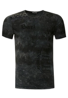 Rusty Neal T-Shirt in Batik Optik, Anthrazit
