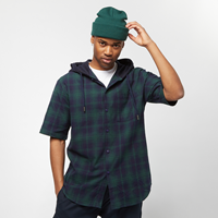 Urban Classics Hooded Short Sleeve Shirt Kurzarmhemden dunkelblau Herren 