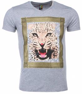 Local Fanatic T-shirt tijger print grijs