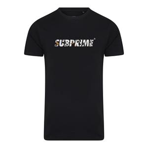 Subprime Shirt flower navy blauw