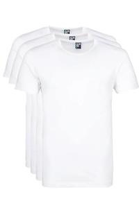 Alan Red Aanbieding Derby O-Hals T-shirts Wit (6Pack)