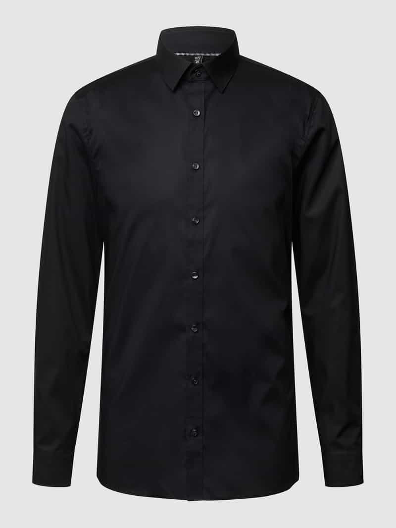 Olymp No'6 six Super Slim Fit Overhemd Zwart