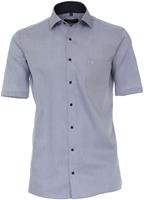 Casa Moda Herren Businesshemd Kurzarm uni Comfort Fit, Dunkelblau