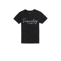 Superdry T-shirt met logo zwart