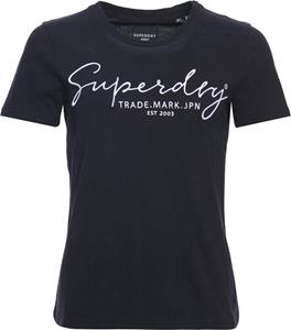 Superdry T-shirt met logo zwart