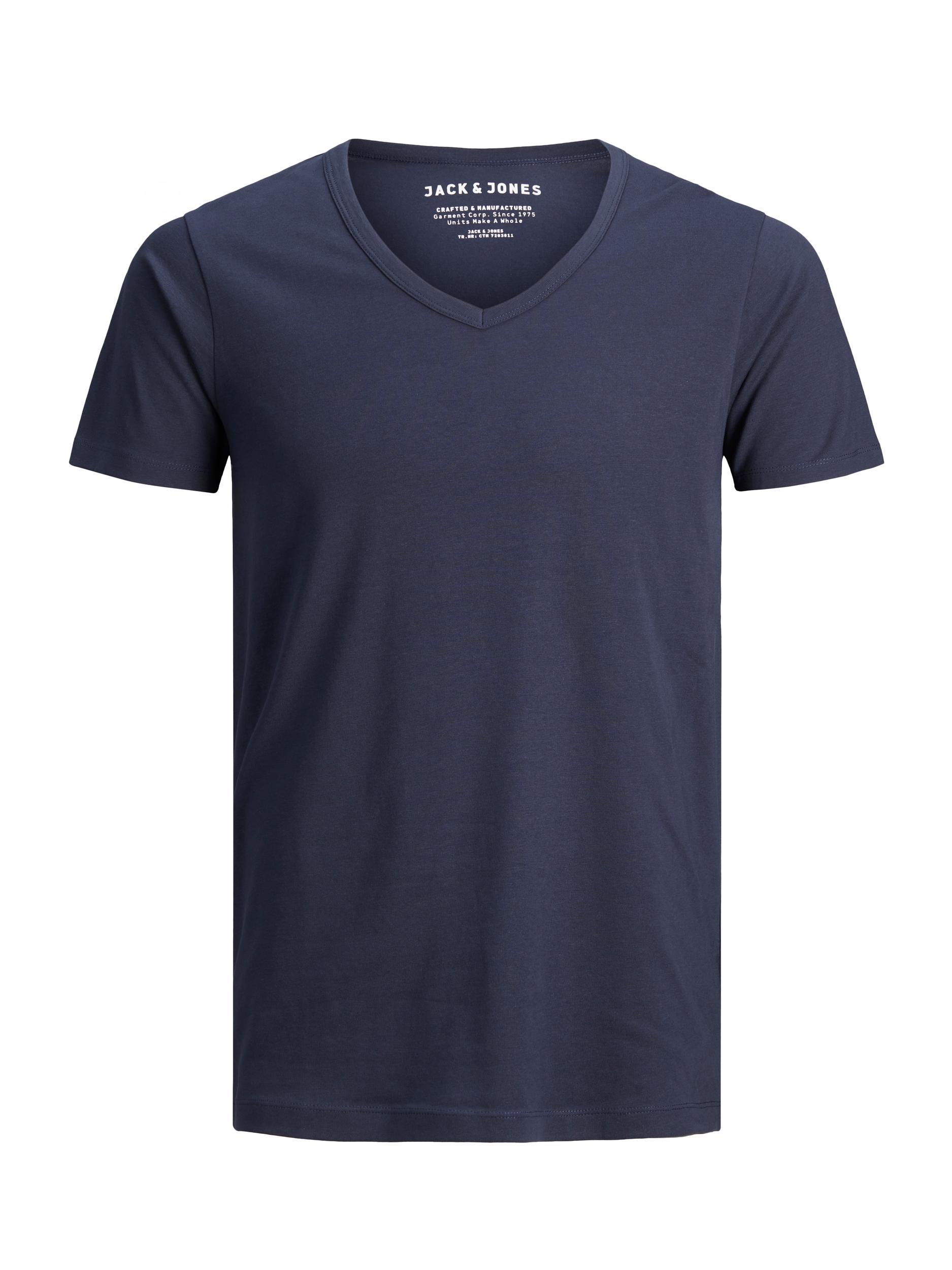 Jack & jones Basic V-neck Regular Fit T-shirt Heren Blauw