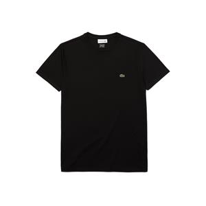 Lacoste Herren-Rundhals-Shirt aus Pima-Baumwolljersey - Schwarz 