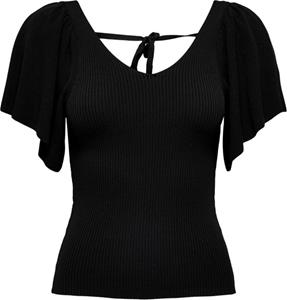 Only T-Shirt Onlleelo Back Pullover für Damen, schwarz