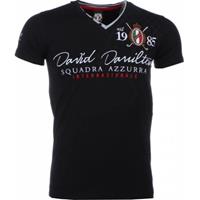 David Copper T-shirt Korte Mouw  Italiaanse T-shirt - Korte Mouwen - Borduur Squadra Azzura -