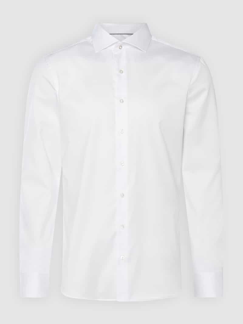eterna Overhemd 1863 Lijn Duurzaam Wit Twill Cutaway Slim Fit