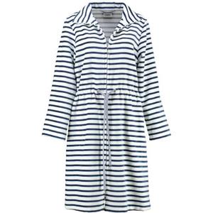 Cawö - Damen Bademantel Reißverschluss Breton 6597 - Farbe: navy - 16 