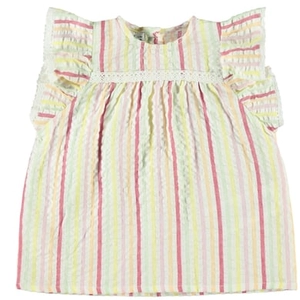 nameit NAME IT Katoenen Gestreepte Jurk Dames White