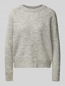 Selected Wollen Ronde Hals Sweater Dames Grijs