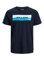 Jack & jones Slim Fit Logo T-shirt Heren Blauw
