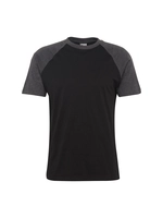 urbanclassics Urban Classics T-Shirt Herren REGLAN CONTRAST TEE TB639 Schwarz Dunkelgrau Blk/Cha