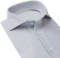 profuomo Overhemd Grijs Grecycled Oxford Katoen Extra Cutaway Slim Fit