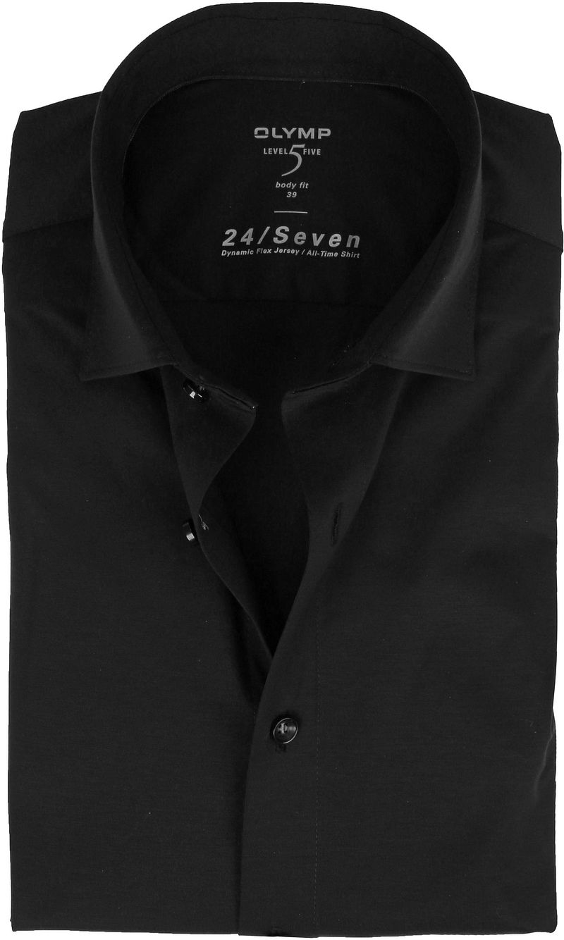 Olymp Lvl 5 Overhemd 24/Seven Zwart