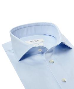 Profuomo Lichtblauw slim fit overhemd met wide spread-kraag