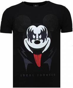Local Fanatic Kiss my mickey rhinestone t-shirt