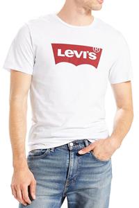 levi's T-shirt met batwing-logo-Wit