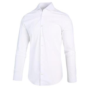 blueindustry Blue Industry Heren Overhemd Wit Semi Spread Perfect Fit