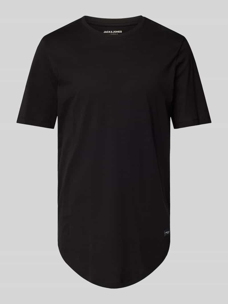 jack&jones Jack & Jones Essentials - T-shirt met lange pasvorm en ronde zoom in zwart