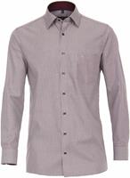 Casa Moda Herren Businesshemden gestreift Comfort Fit, Dunkelrot