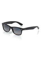 Ray-Ban Zonnebril New Wayfarer 2132 601S78 Mat Zwart Grijs Blauw Gepolariseerd 52mm | Sunglasses