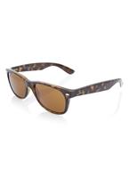 RAY-BAN RB 2132 NEW WAYFARER | Unisex-Sonnenbrille | Eckig | Fassung: Mineral Havanna | Glasfarbe: Braun