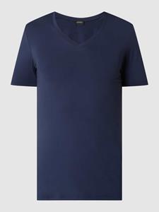 Hanro T-shirt met stretch en V-hals