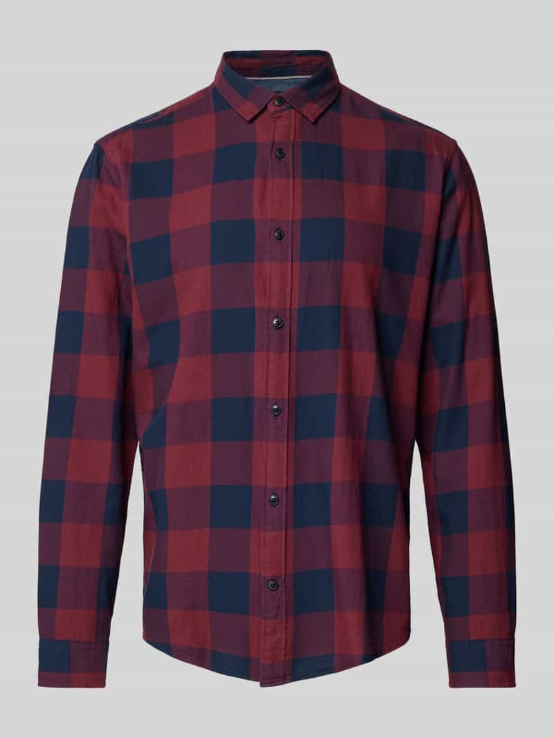 Jack & Jones Langarmhemd Jjegingham Twill Shirt für Herren, Port Royale