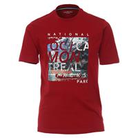 Casamoda T-Shirt uni T-Shirts rot Herren 