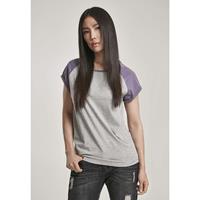 Urban Classics Ladies Contrast Raglan Tee T-Shirts grau Damen 