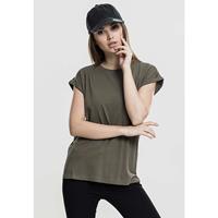 Urban Classics Ladies Extended Shoulder Tee T-Shirts grün Damen 