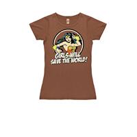 Logoshirt T-Shirt T-Shirts braun Damen 