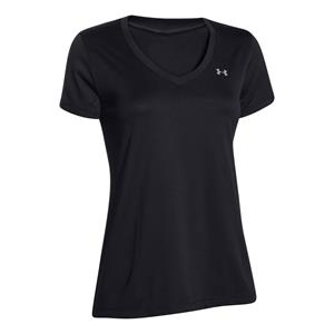 Under Armour HeatGear Tech Solid Trainingsshirt Damen T-Shirts schwarz Damen 