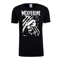Logoshirt Print T-Shirt T-Shirts schwarz/weiß Damen 