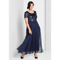 Sheego Maxikleid Abendkleider dunkelblau Damen 