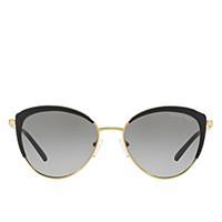 Michael Kors Cat Eye Womens Light Gold Black Dark Gray Gracient zonnebril