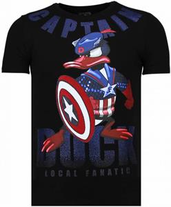 Local Fanatic T-shirt Korte Mouw  Captain Duck Rhinestone