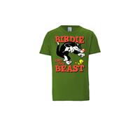 Logoshirt Print T-Shirt T-Shirts grün Damen 